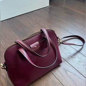 Burgundy Kate Spade Cross Body Purse